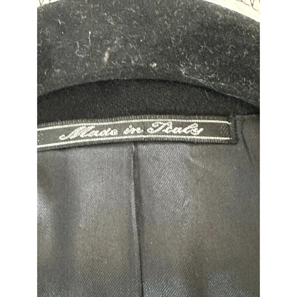 Movimento Mens Black Wool Blazer‎ Jacket Made in Italy Two Button Sport Coat 44R
